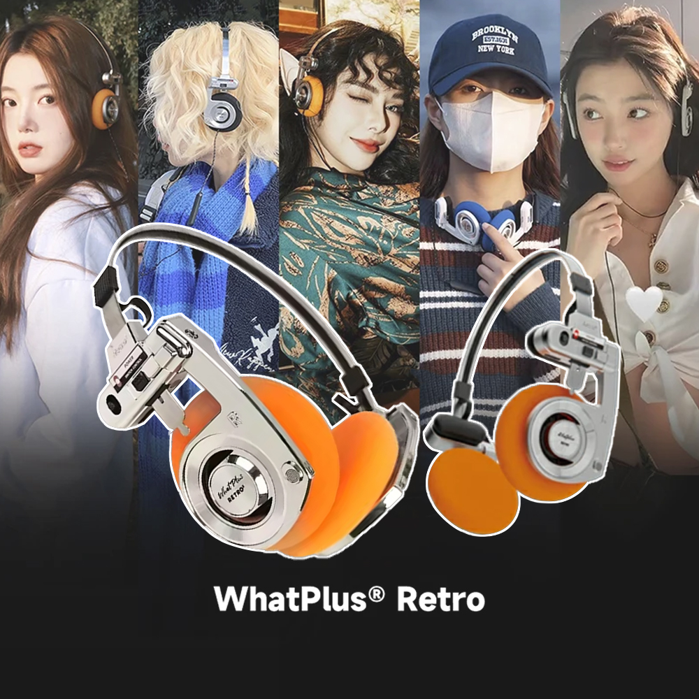 Bluetooth Headset On Ear - 2026 WhatPlus RETRO R3 Bluetooth Earphones