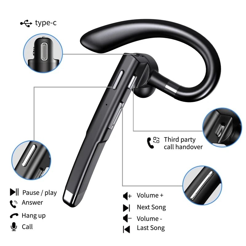 YYK520 Bluetooth Headset Noise - Sports Earphone Hook reseña y precio