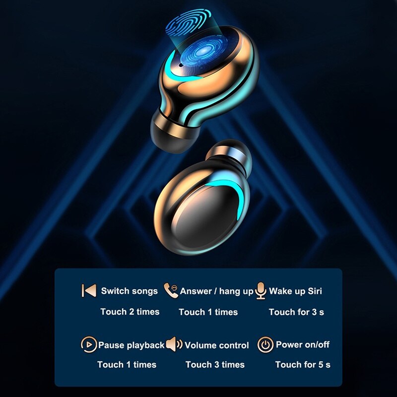F9 Wireless Headphone TWS Blue - Wireless Earbuds Tws reseña y precio