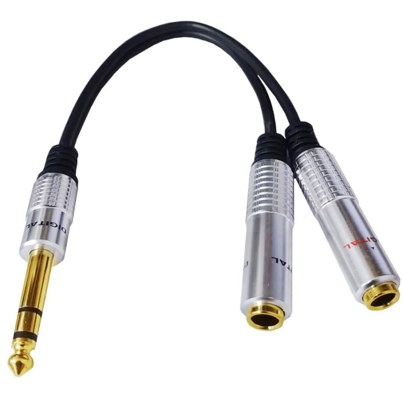 6.35mm 1/4 inch TRS Stereo to  - Audio Splitter Y reseña y precio