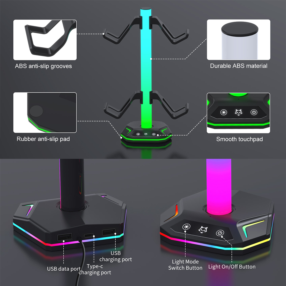 RGB Controller Stand For PS5/X - Headphone Stand Desk reseña y precio
