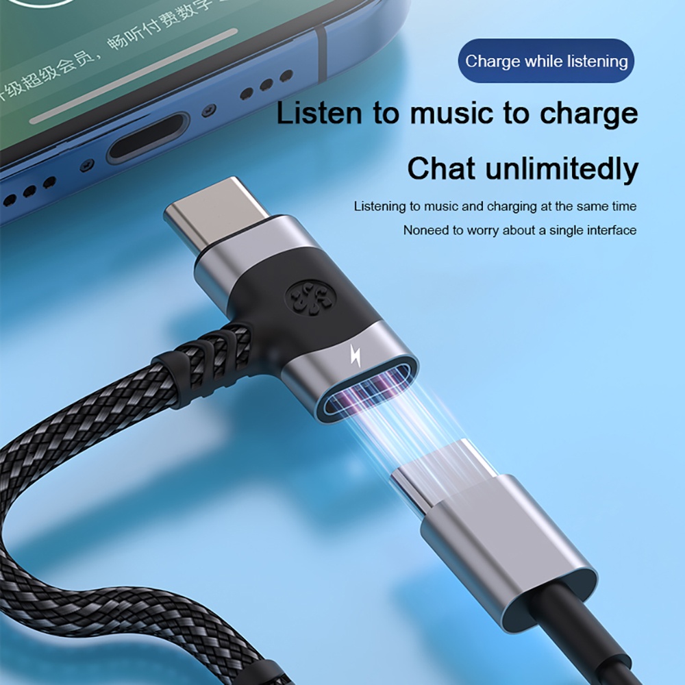 2 In 1 USB C To 3.5mm AUX Audi - Earphone Splitter Jack reseña y precio