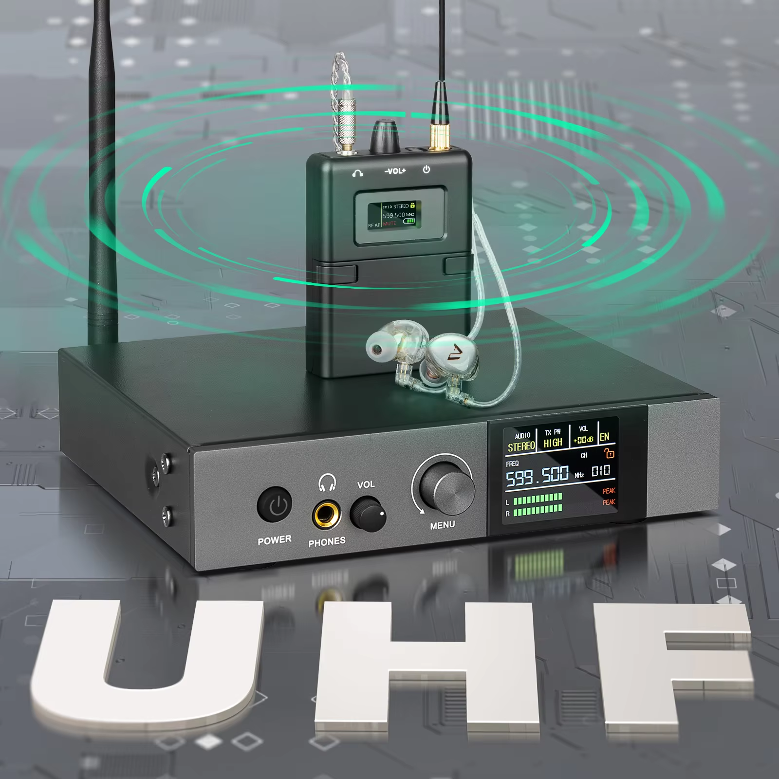 590-599mhz stereo IEM UHF Stag - In Ear Monitor Iem reseña y precio