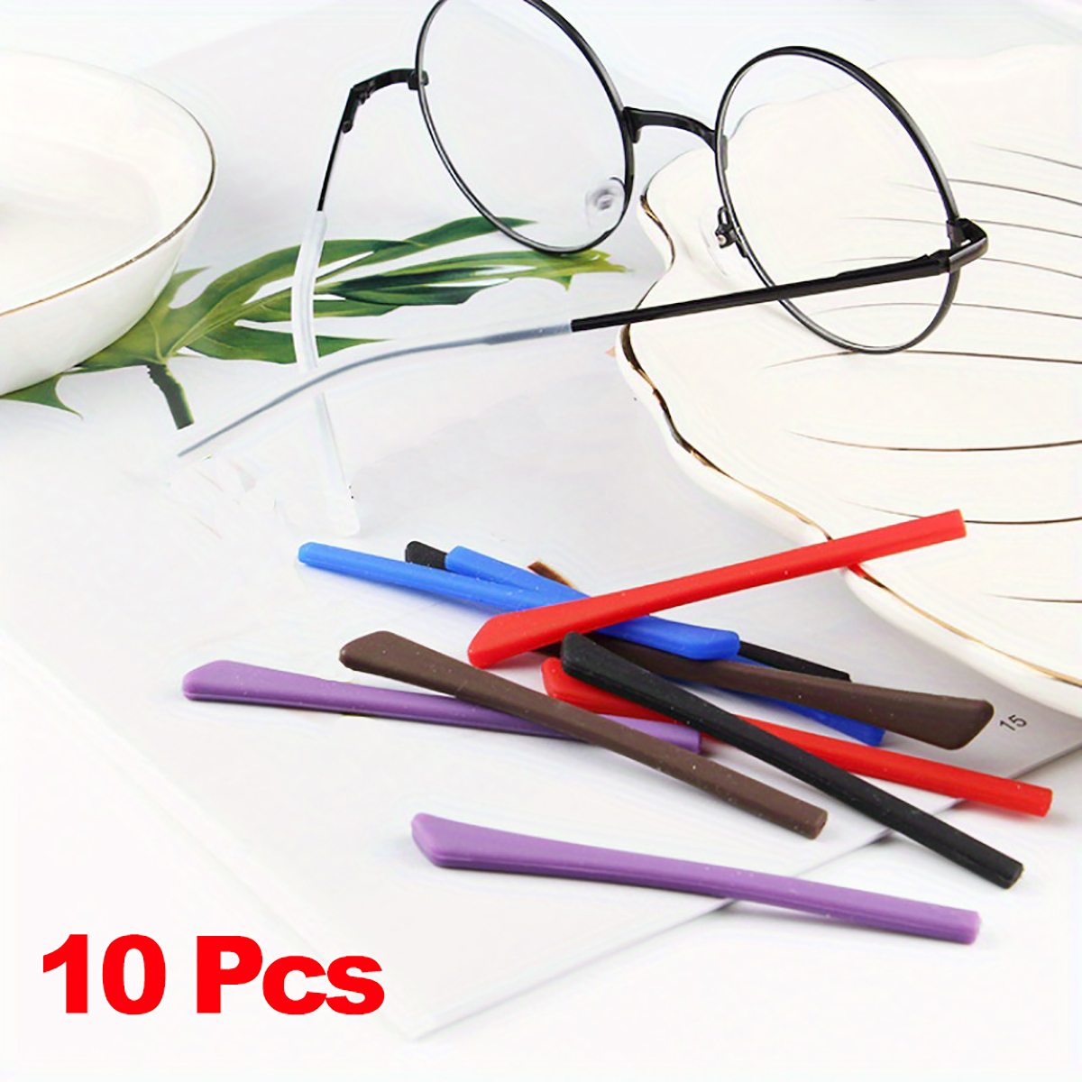 10pcs Eyeglass Replacement Tem - Silicone Ear Tip Replacement reseña y precio