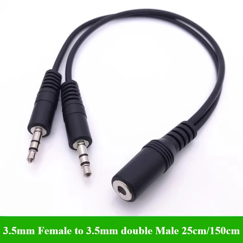2/5Pcs/lot 3.5mm 1 to 2 Audio  - Earphone Splitter Jack reseña y precio