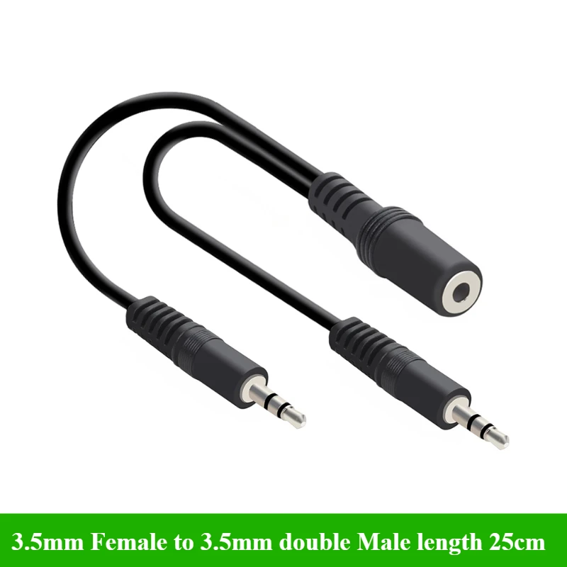 2/5Pcs/lot 3.5mm 1 to 2 Audio  - Earphone Splitter Jack reseña y precio