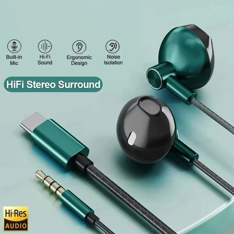Type C 3.5mm HIFI Stereo Wired - Audiophile Headphone Wired reseña y precio