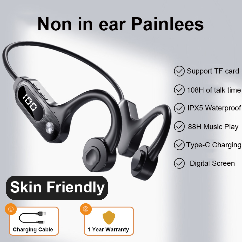 Bone Conduction Bluetooth 5.3  - Sports Earphone Hook reseña y precio