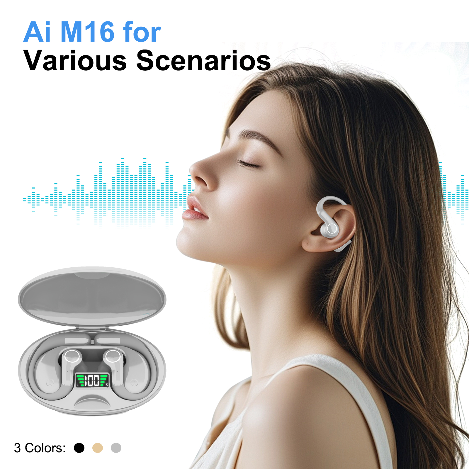 Ai Translator Earbud Device Re - Earbuds Charging Case reseña y precio