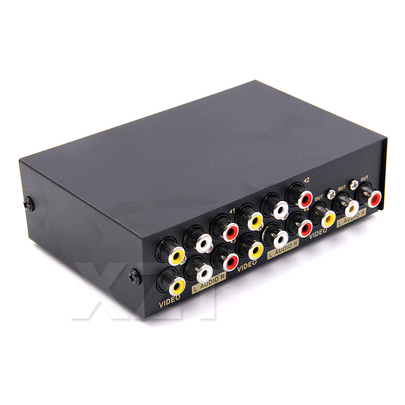 New 2/4/8 Ports AV RCA Audio V - Audio Splitter Y reseña y precio