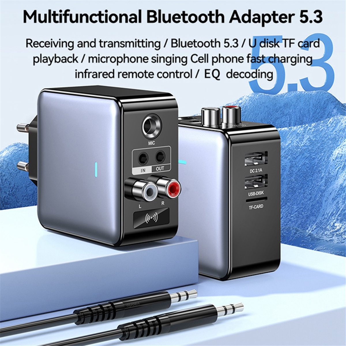 New Bluetooth 5.3 Audio Transm - Bluetooth Adapter Receiver reseña y precio