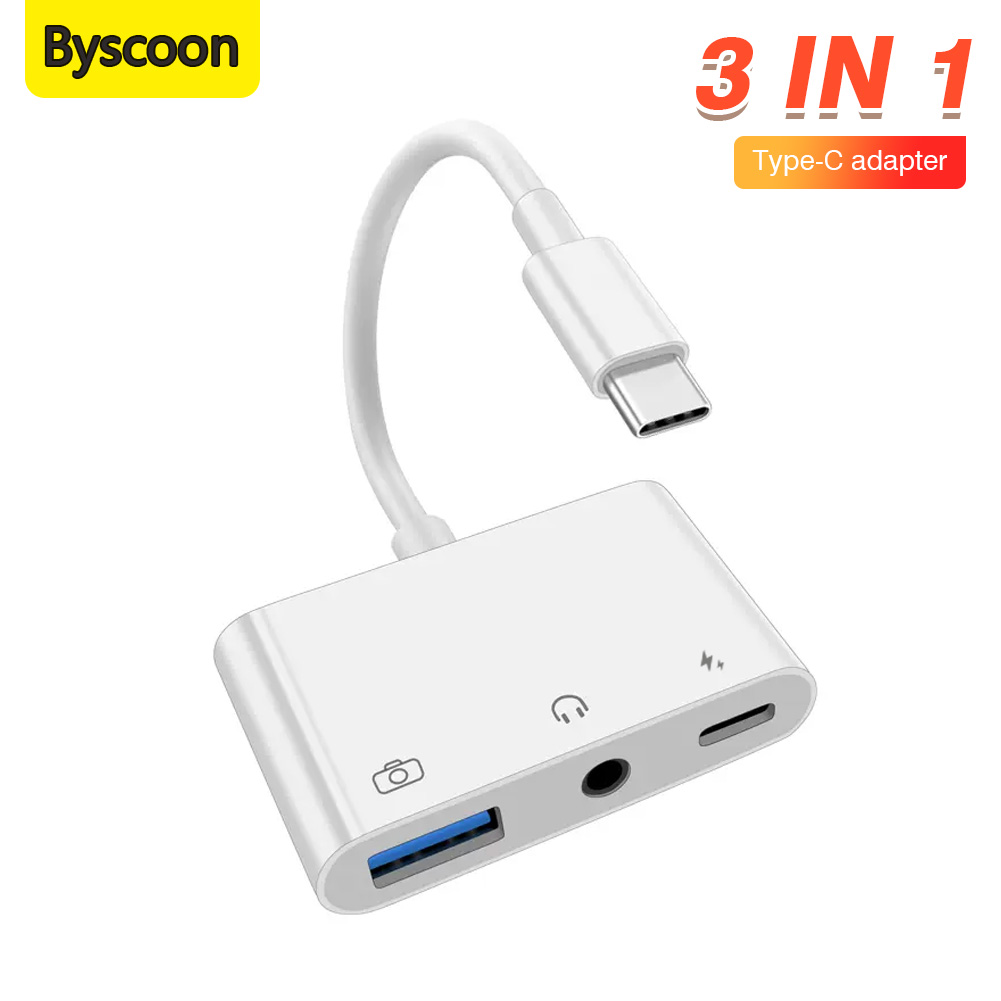 3 in 1 Type C to 3.5mm Jack Ea - Earphone Splitter Jack reseña y precio