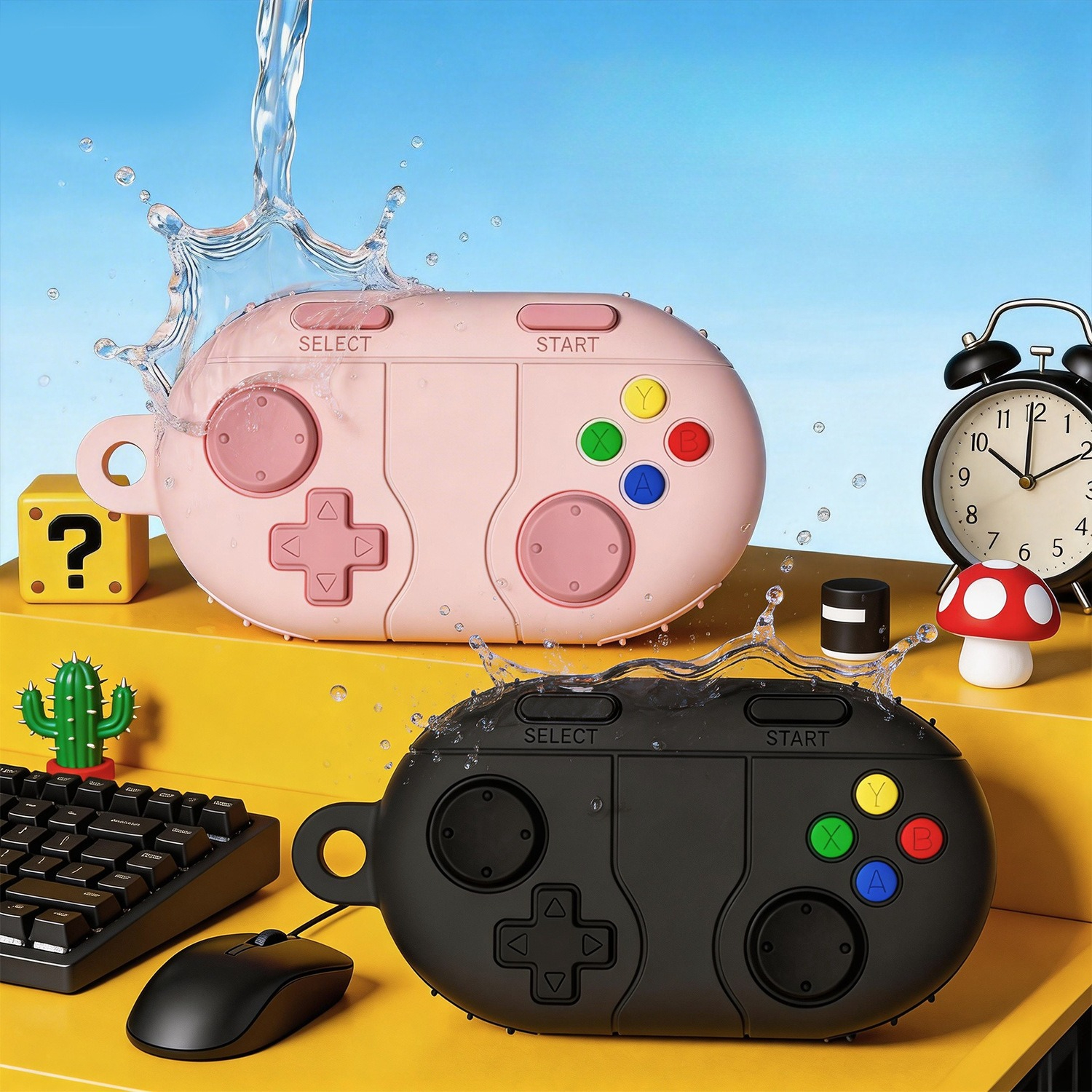 Vintage Silicone Game Style Ca - Earbuds Charging Case reseña y precio