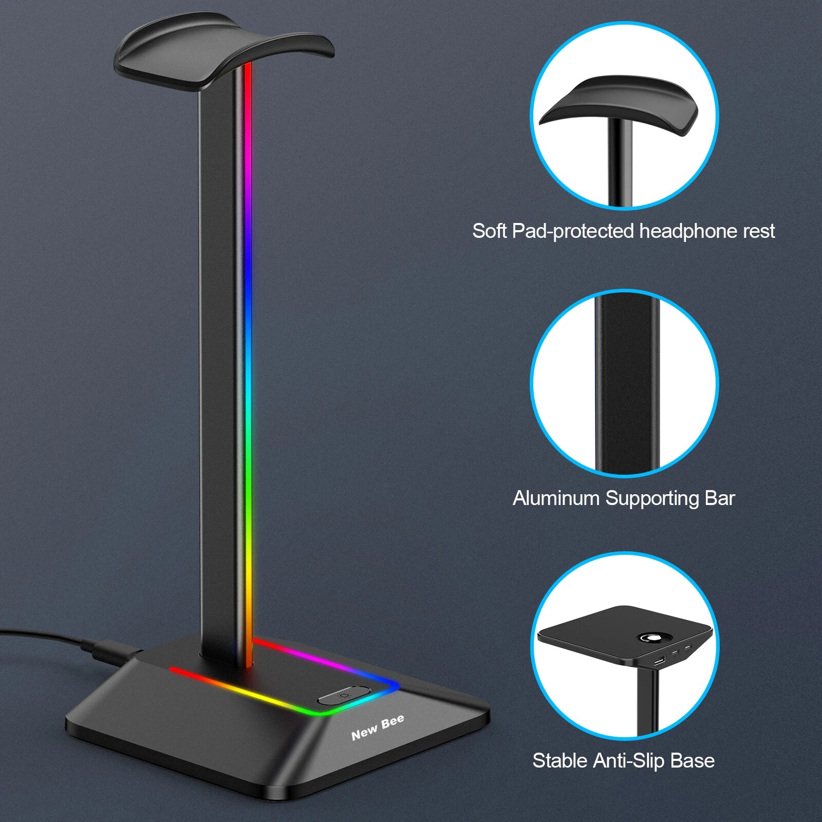 New Bee Z8 RGB Headphones Stan - Gaming Headset Rgb reseña y precio
