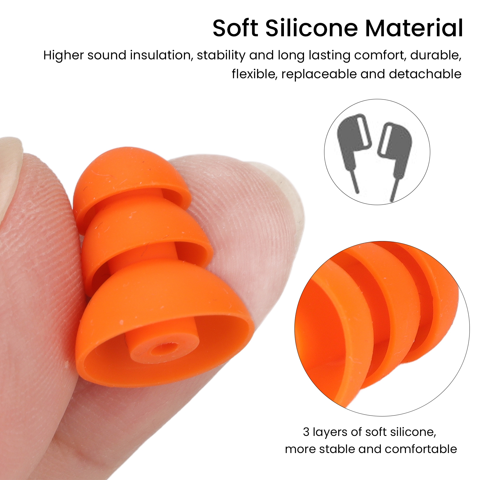 Silicone Eartips Comfort Repla - Silicone Ear Tip Replacement reseña y precio