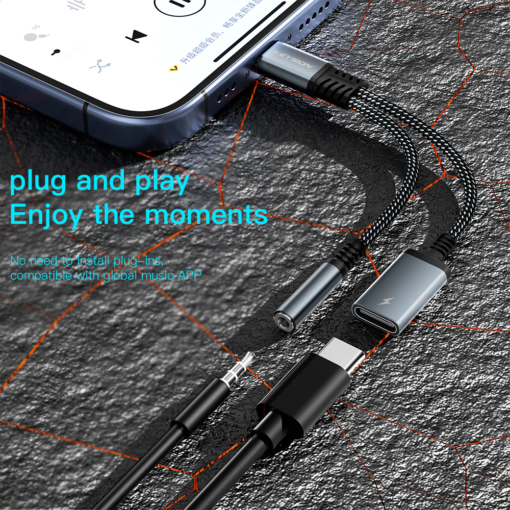 KEYSION 2 in 1 Type C to 3.5mm - Earphone Splitter Jack reseña y precio
