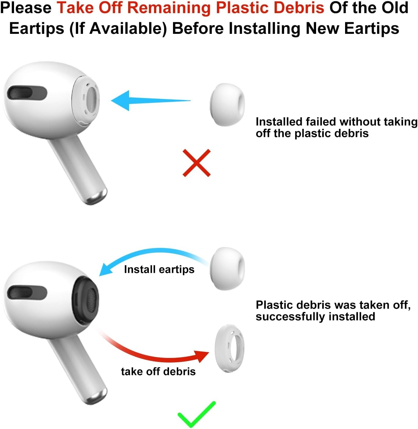 Silicone Ear Tips for AirPods  - Silicone Ear Tip Replacement reseña y precio