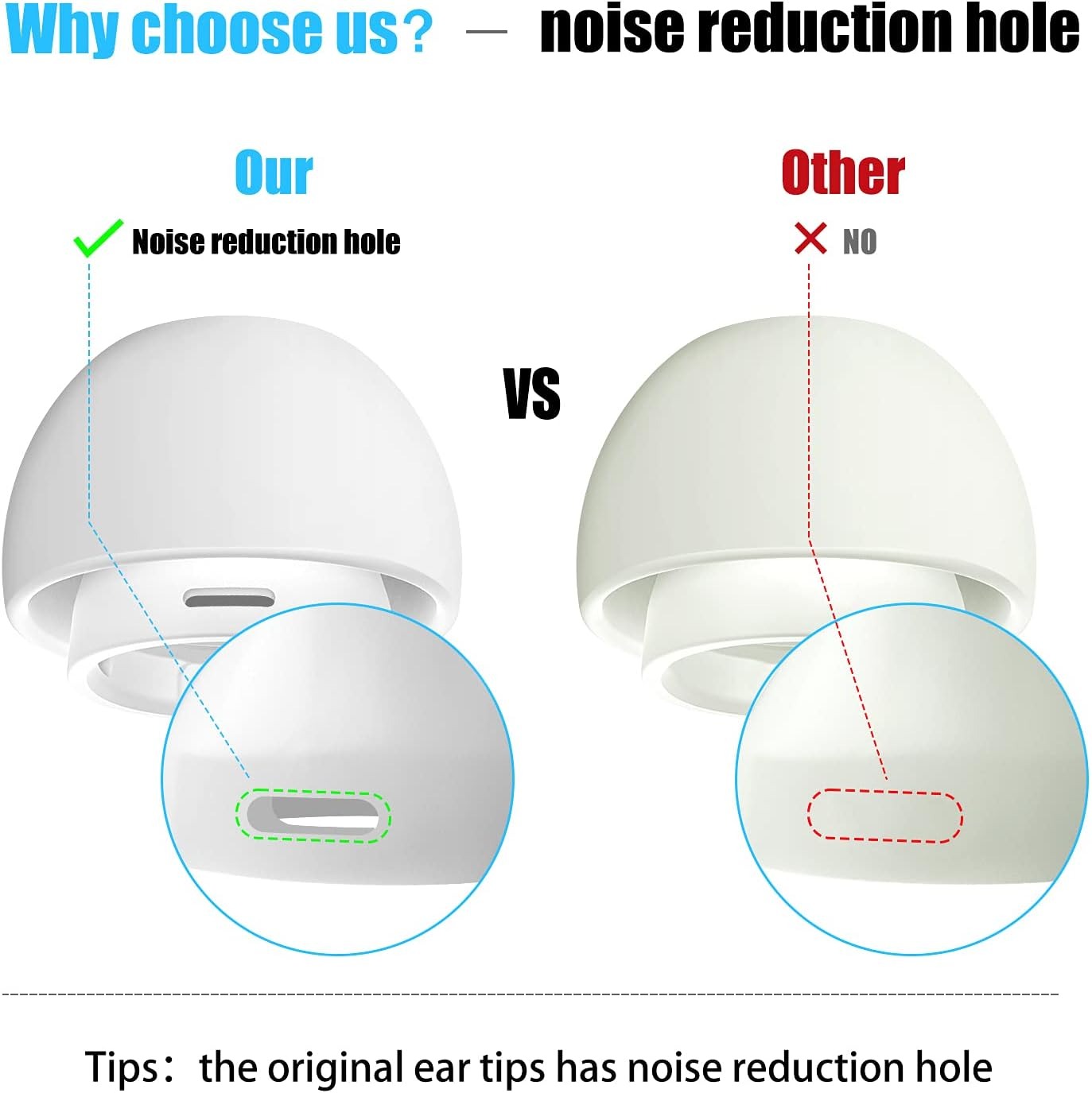 Silicone Ear Tips for AirPods  - Silicone Ear Tip Replacement reseña y precio