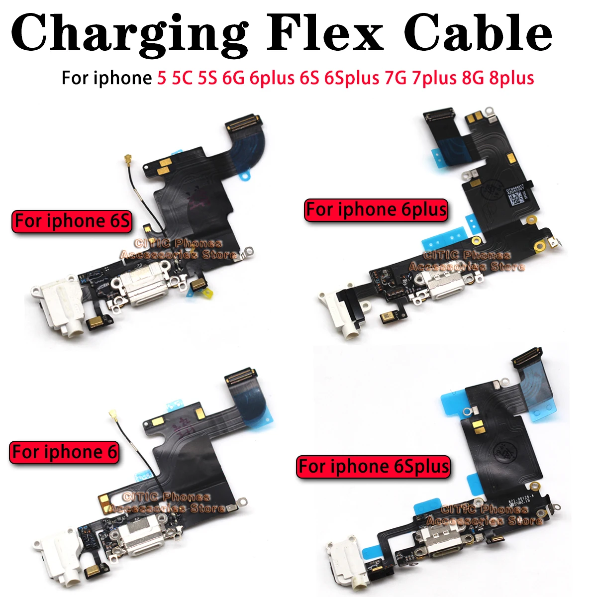 5pcs For iPhone 6 6S 7 8 Plus  - Wired Earphone Mic reseña y precio
