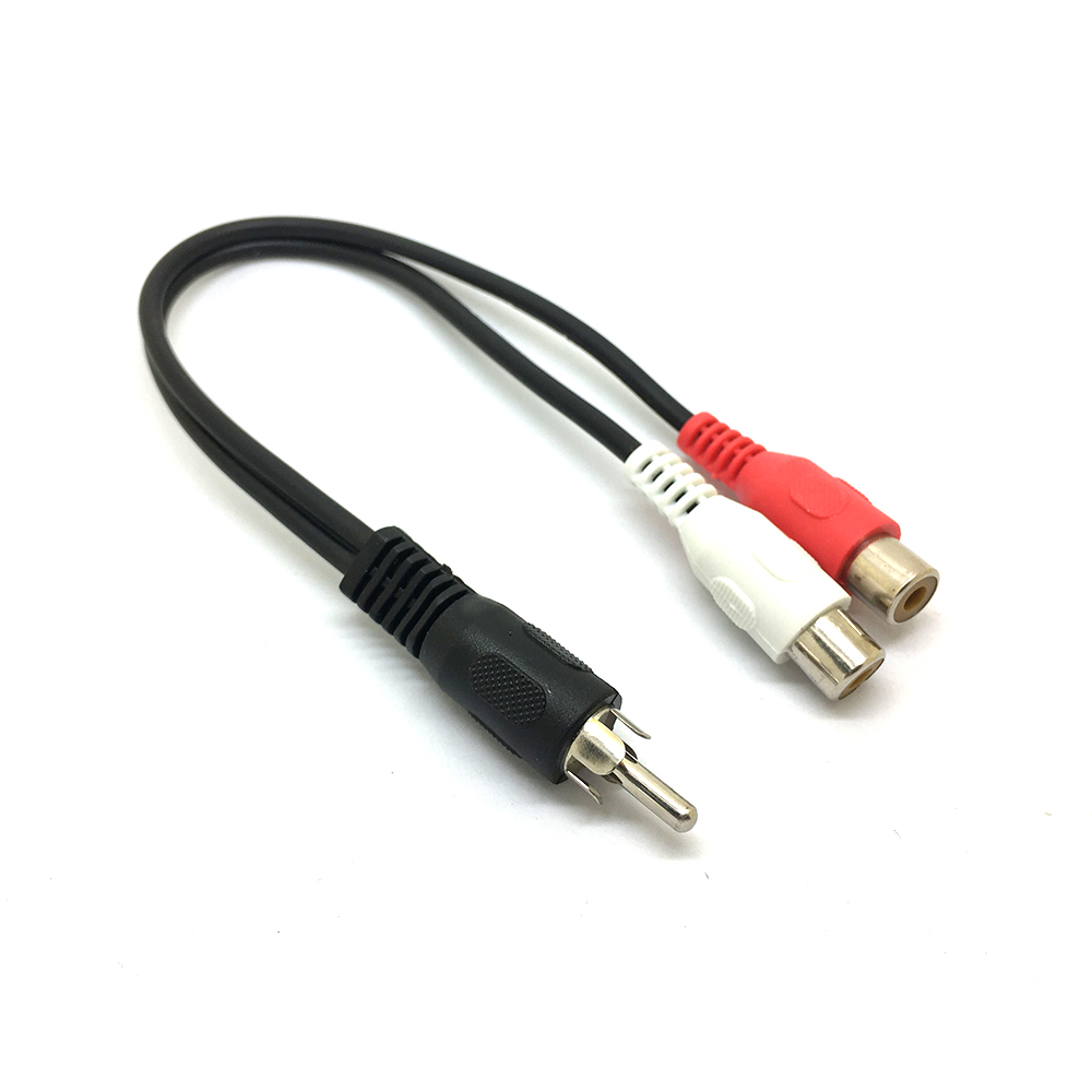 1 RCA Male Mono To 2 RCA Femal - Audio Splitter Y reseña y precio