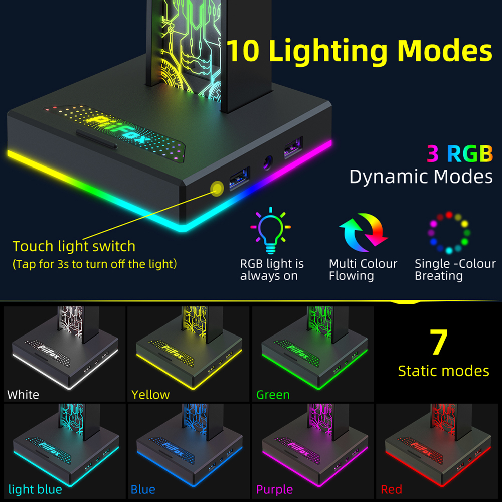 RGB Gaming Headphone Stand Dua - Gaming Headset Rgb reseña y precio