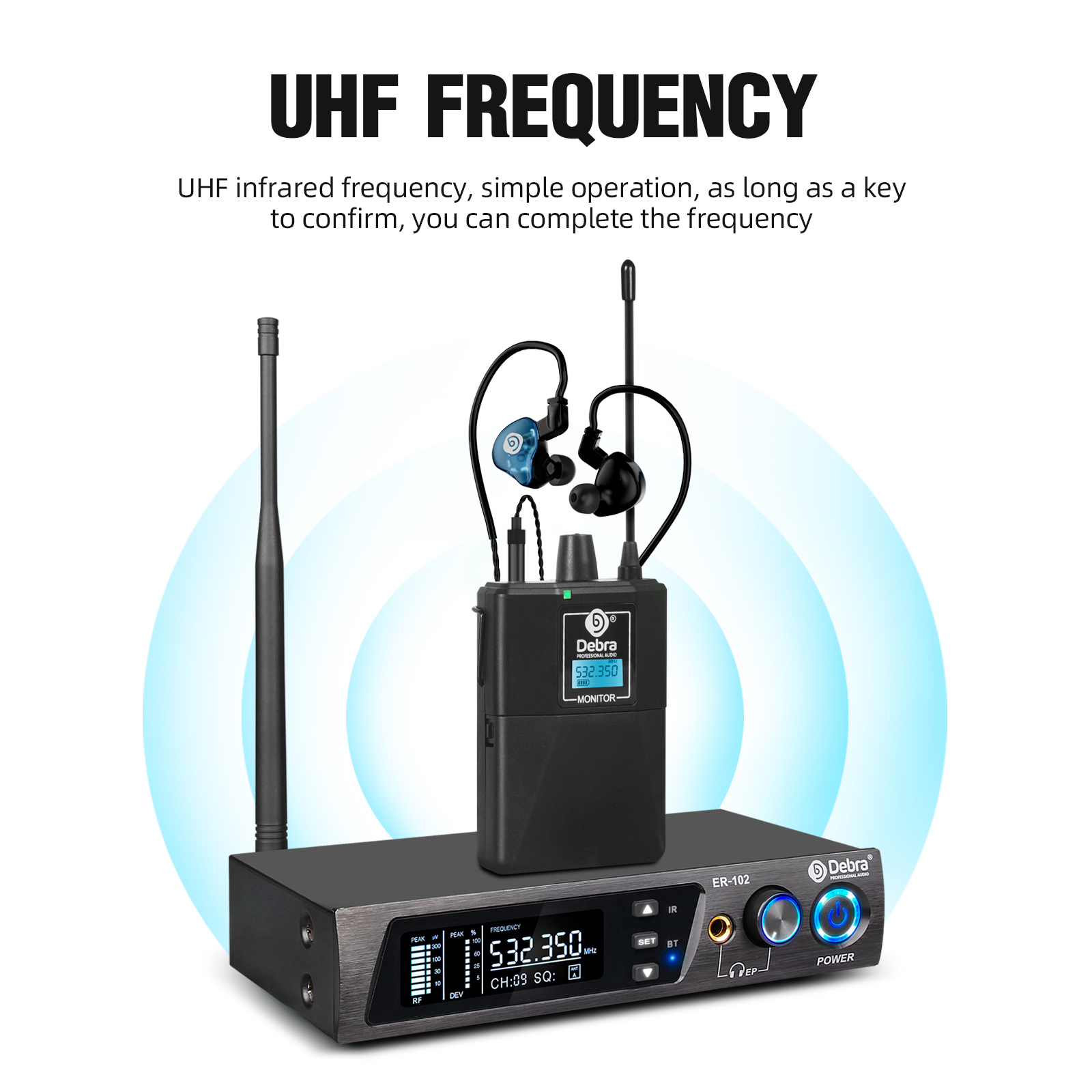 Debra ER-102 UHF IEM In Ear St - In Ear Monitor Iem reseña y precio